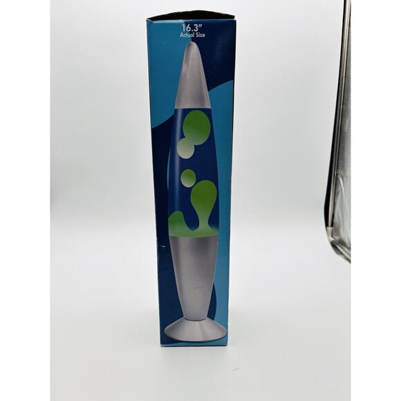 New JAMBO 16.3" Lava Liquid Lamp, Blue And Yellow. New. Cool Look! - Picture 2 of 11
